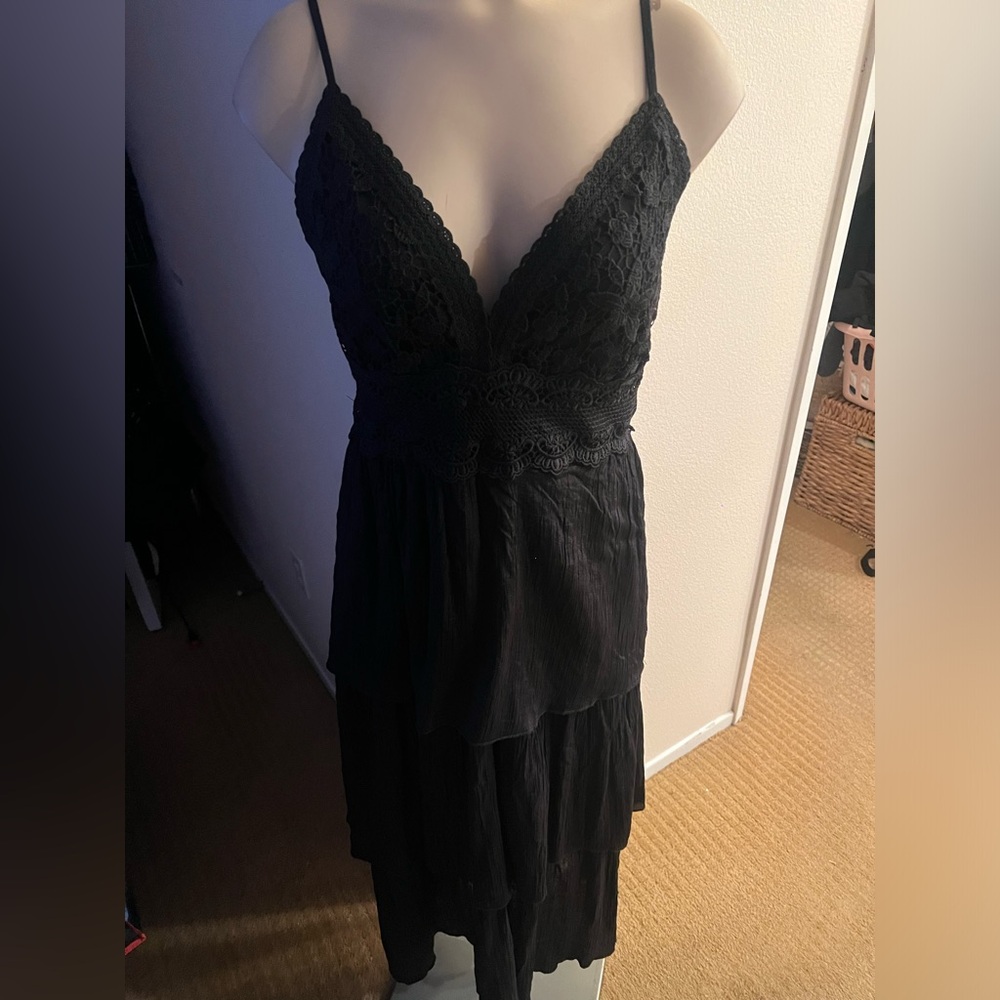 Rebellion Black Textured Dress